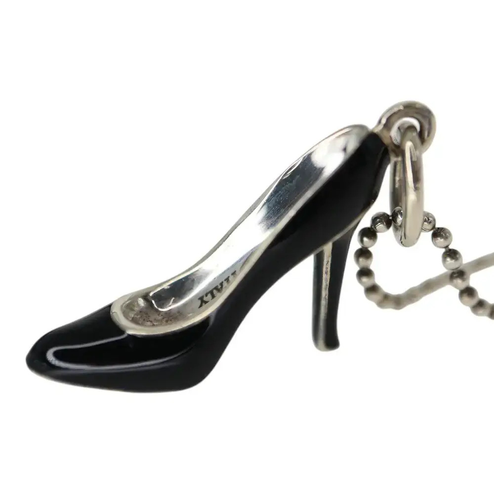 Tiffany Co Heel Motif Necklace Blue Sterling Silver